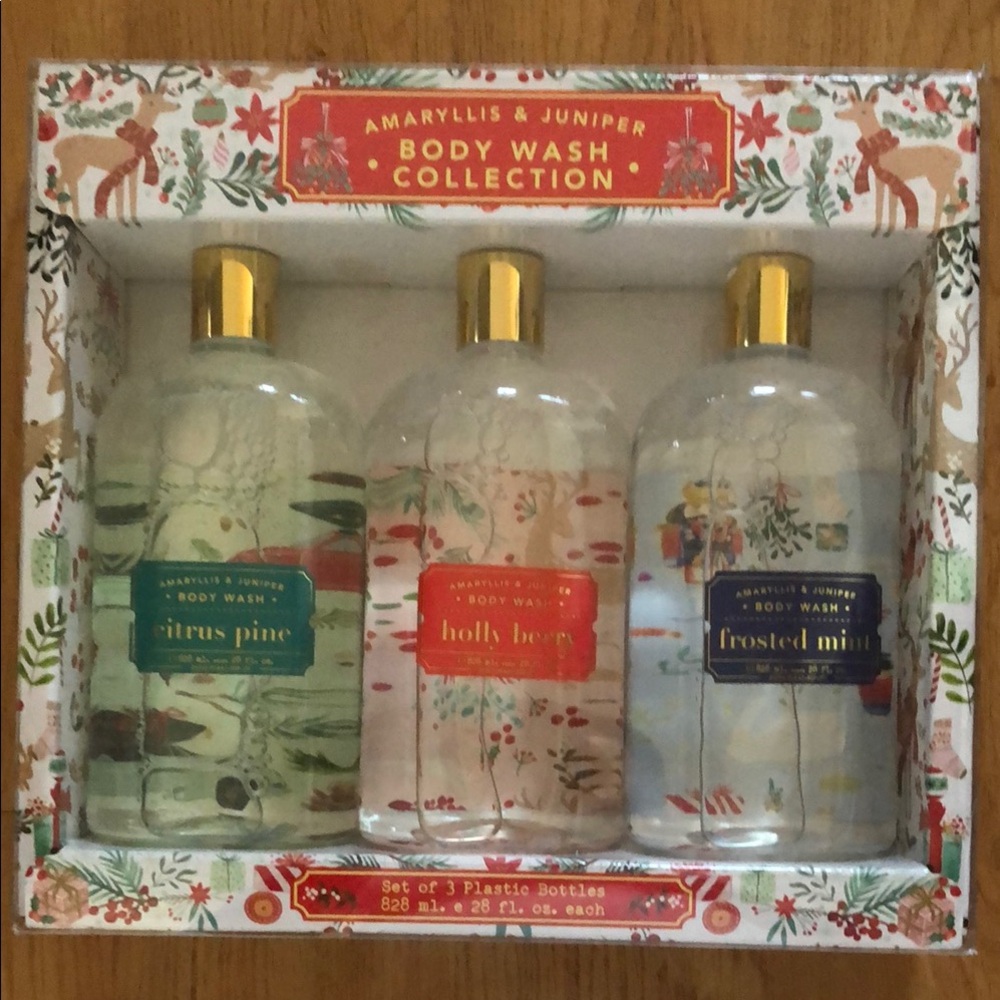 Amaryllis&Juniper Body Wash Collection - Citrus Pine, Holly Berry, Frosted Mint